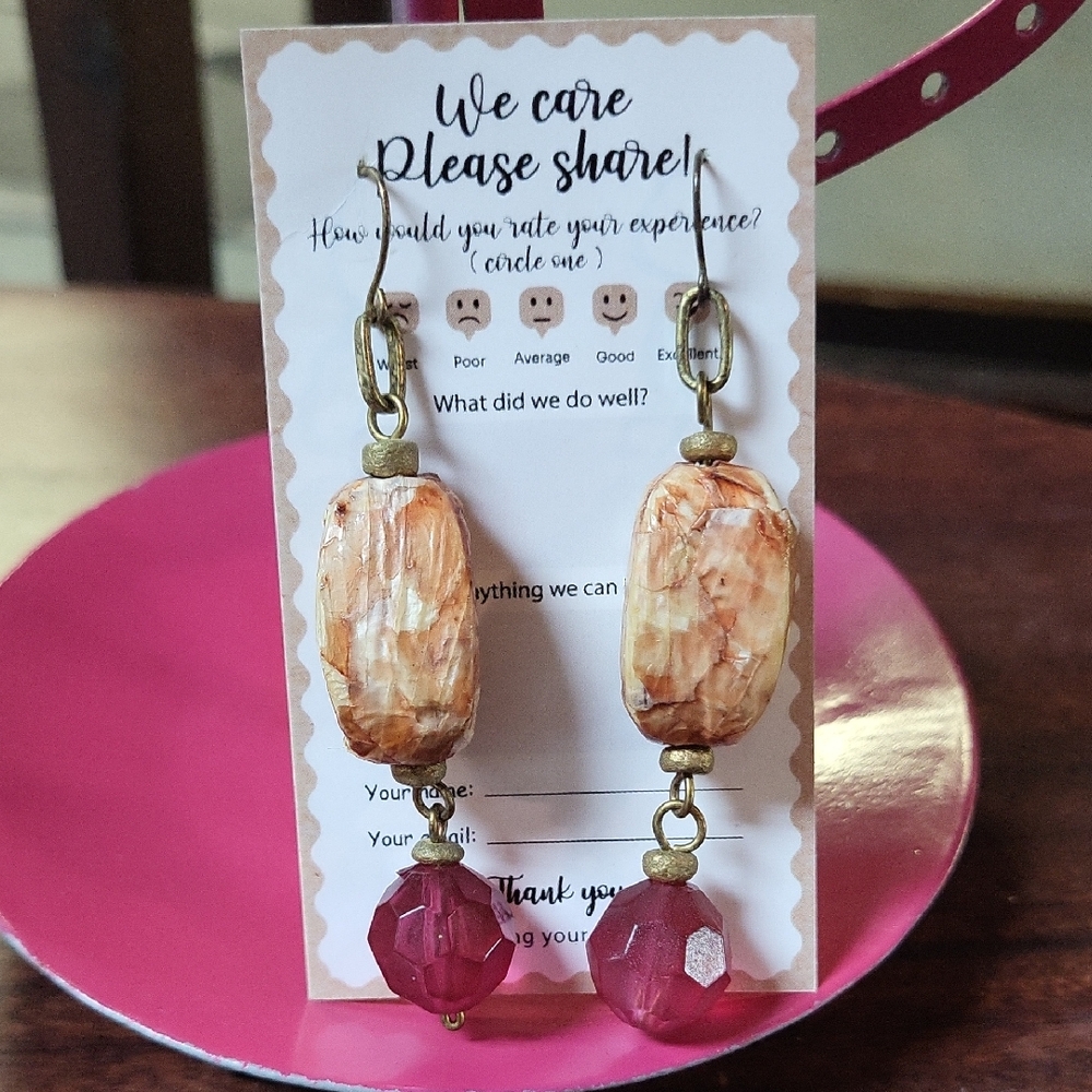Elegant Beaded Drop Earrings